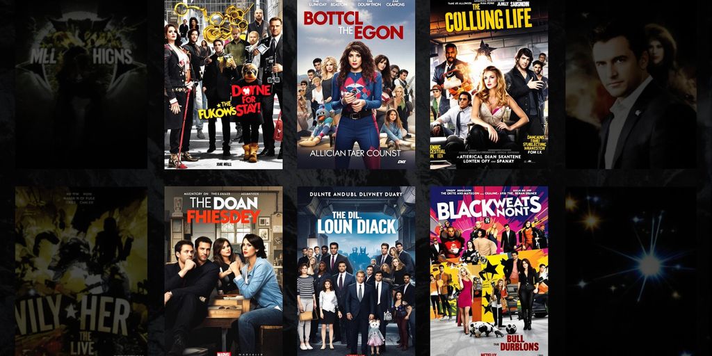 Ten popular TV series covers on a dark background.
