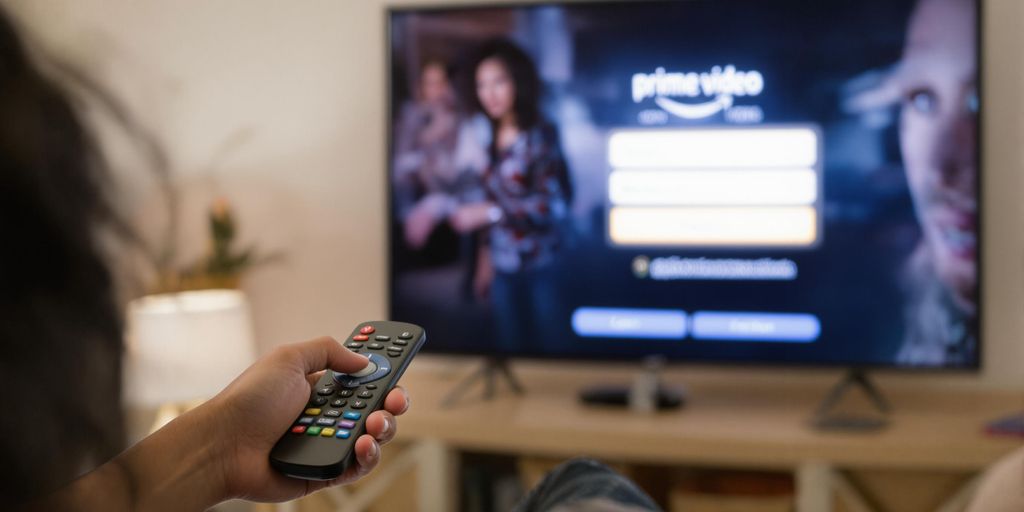 Bloke on couch, Prime Video login